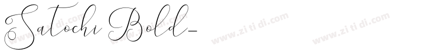 Satochi Bold字体转换